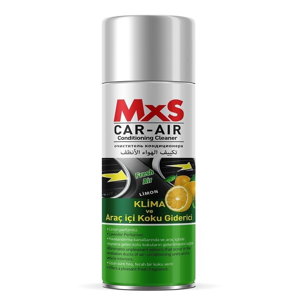 MxS Araç İçi ve Klima Koku Giderici Limon 200 ml 24 adet(1koli)