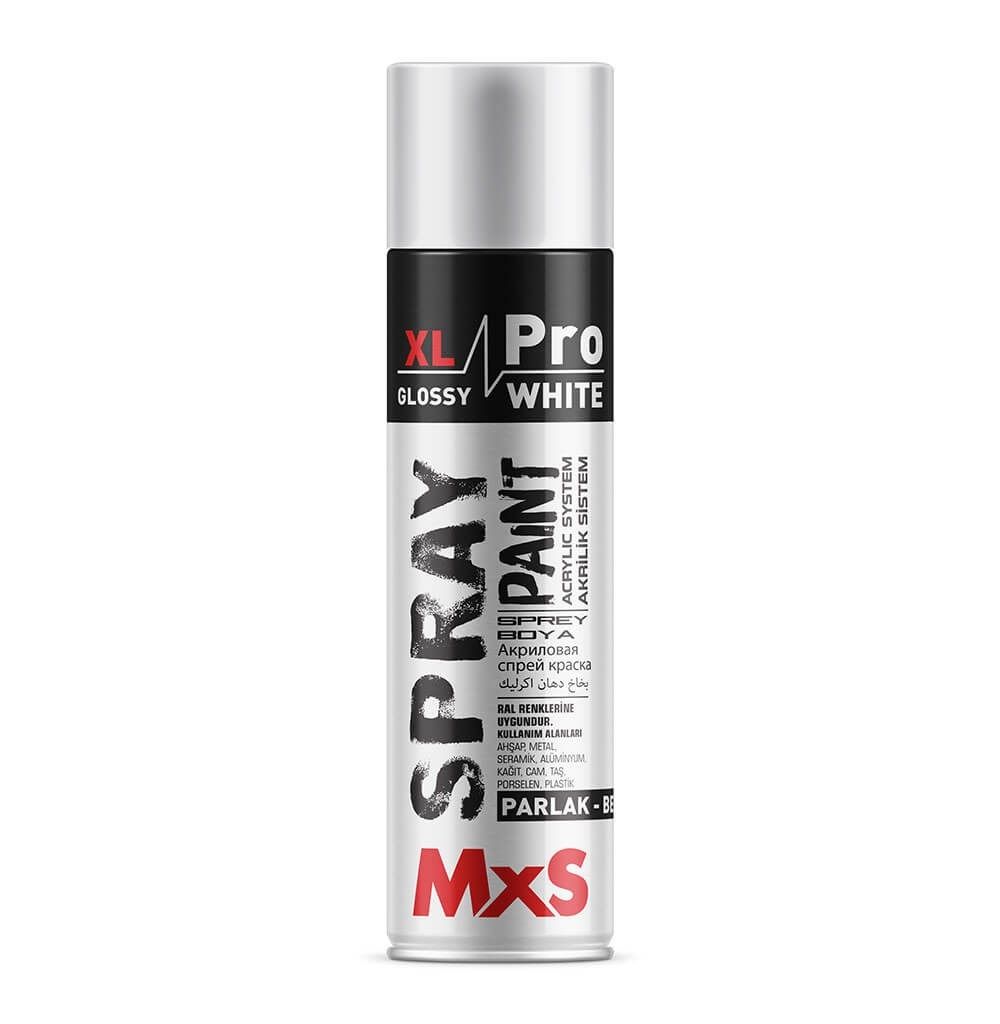 Sprey Boya Pro Seri 500 ML Parlak Beyaz 12 Adet