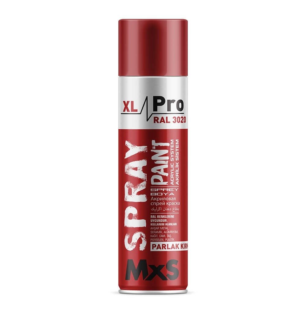 Sprey Boya Pro Seri 500 ML Parlak Kırmızı 12 Adet