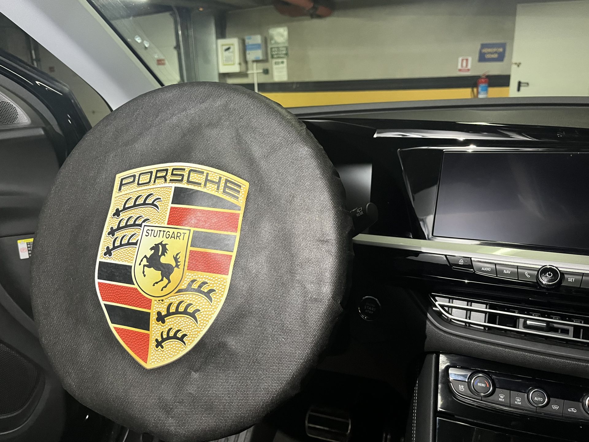 Direksiyon Kılıfı Lastikli Tam Koruma Porshe Baskılı