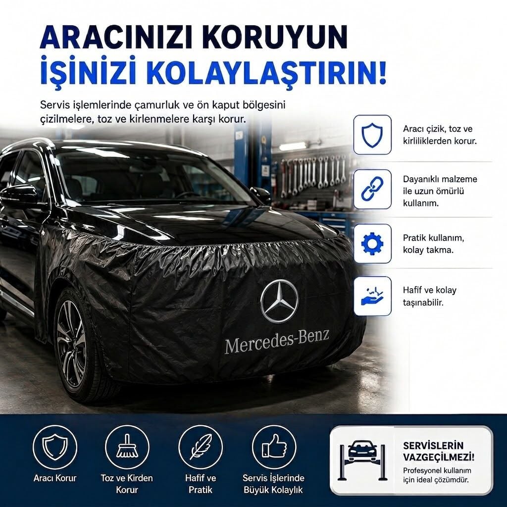 Çamurluk Örtüsü Tampon Tam Koruma Mercedes Baskılı